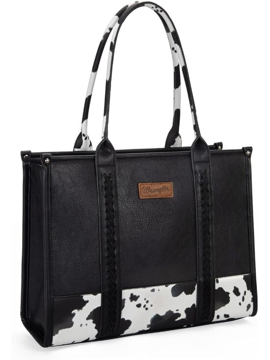 Handbags - Wrangler Tote Bag for Women Western Cow Print Purse Designer Top Handle Handbags